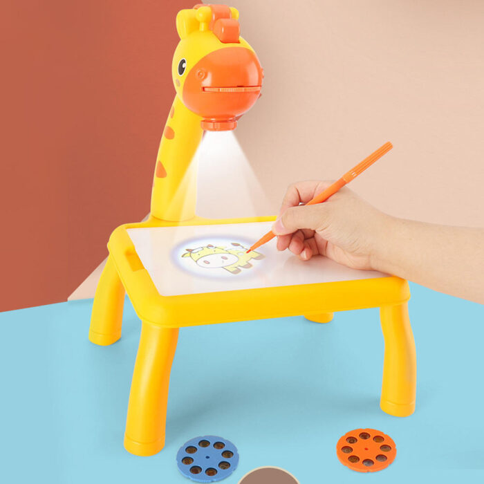 Projector Drawing Table Toys Kids Learning Painting Board Desk Drawing Board Projection Painting